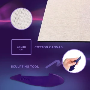 Tablou 3d cu plastilină ușoară 30x40 сm – noaptea înstelată Thumbnail 6