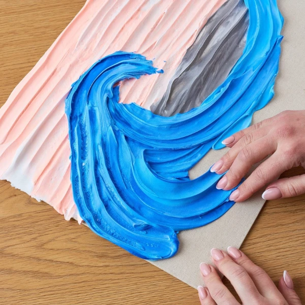 Tablou 3d cu plastilină ușoară 30x40 сm – marele val de la kanagawa 4