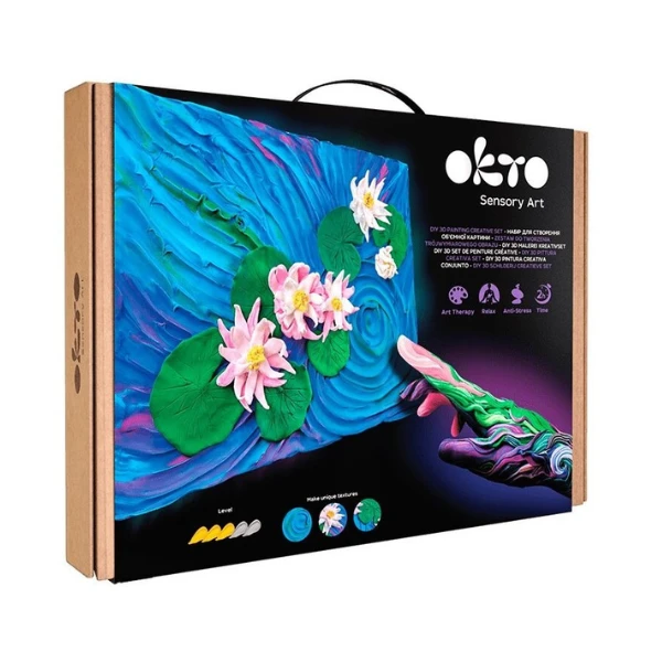 Tablou 3d cu plastilină ușoară 30x40 сm – nuferi 2