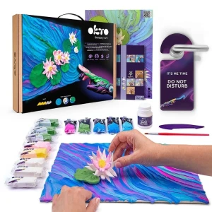 Tablou 3d cu plastilină ușoară 30x40 сm – nuferi