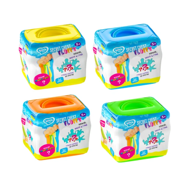 Jucăria antistres "cutie secret", slime aerat set cu surpriză, în ass. 3