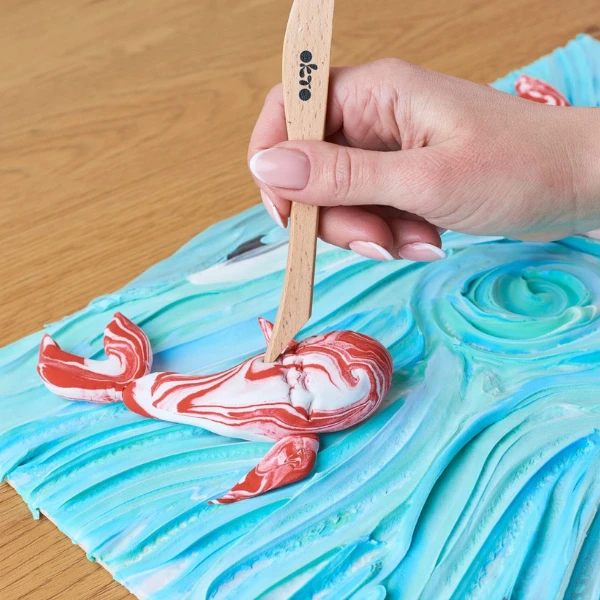 Tablou 3d cu plastilină ușoară 30x40 сm – crapi koi 2