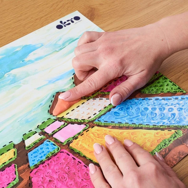 Tablou 3d cu plastilină ușoară 30x40 сm – câmpuri de flori din olanda 4