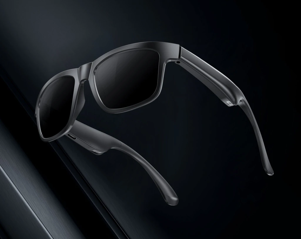 Ochelari audio inteligenți xo e14 cu lentile de protecție uv (cu o pereche de tuburi sonore din silicon) negri 2