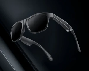 Ochelari audio inteligenți xo e14 cu lentile de protecție uv (cu o pereche de tuburi sonore din silicon) negri Thumbnail 2