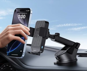 Încărcător wireless xo wx043 15w, model cu ventuză, negru