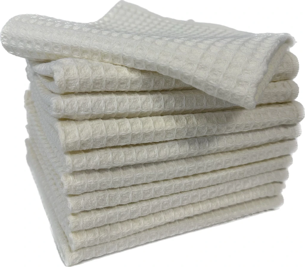 Prosop gofrat bucatarie dalia 30x50 cm, 320g/m2, white sand 2