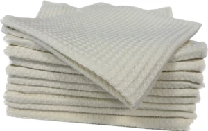 Prosop gofrat bucatarie dalia 30x50 cm, 320g/m2, white sand Thumbnail 4