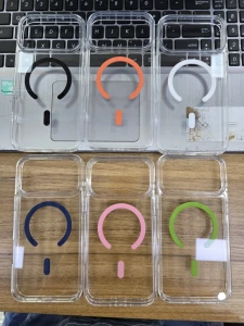 2.0mm transparent husă magsafe iphone 17 pro portocaliu husa