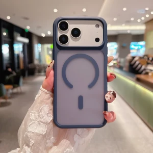 2.0mm double-hole husă magsafe skin feeling iphone 17 air albastru marin husa