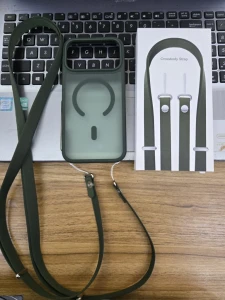 2.0mm double-hole husă magsafe skin feeling iphone 17 pro dark verde husa