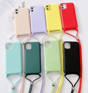 2.5mm copy силиконовый чехол с rope iphone 15 - черный чехол