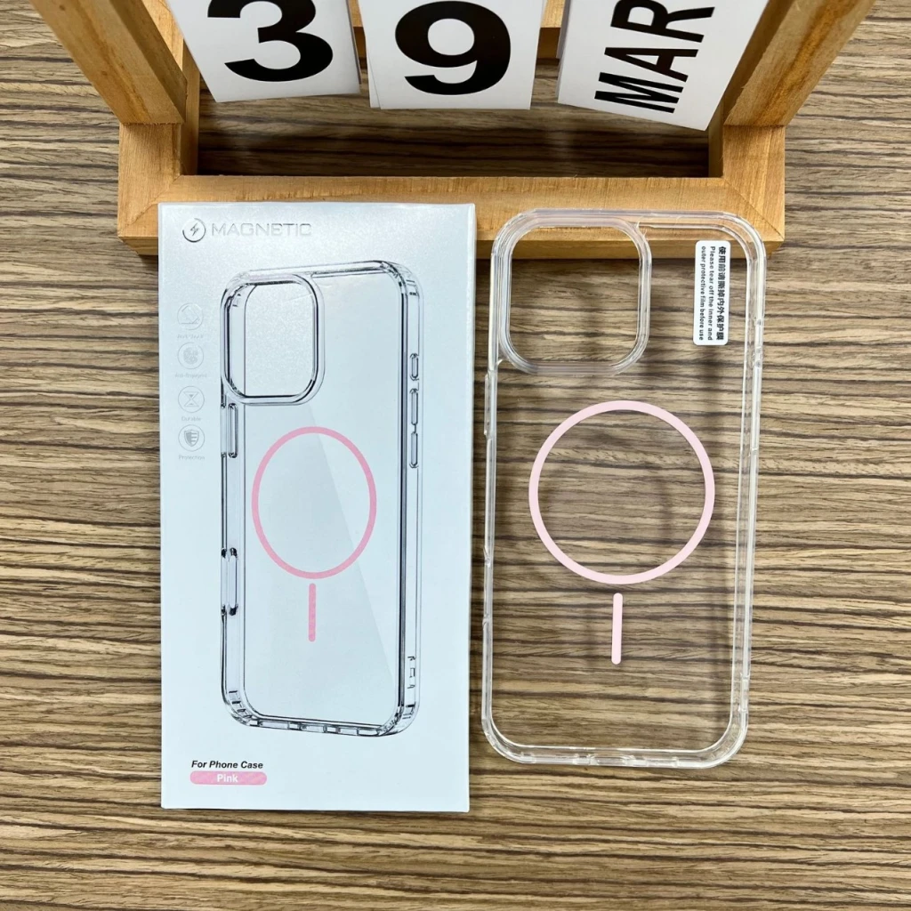 Сlear husă acrilică magsafe iphone 17 air roz husa 2