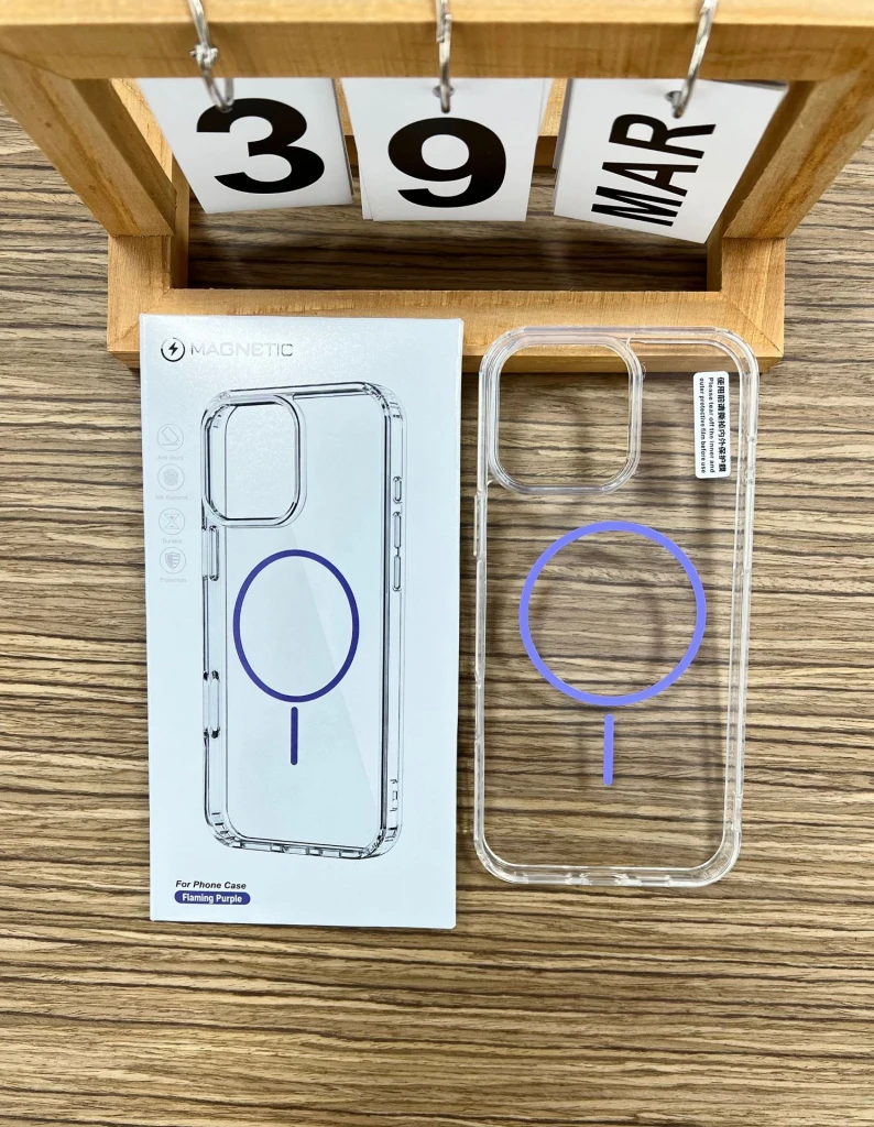 Сlear акриловый чехол magsafe iphone 17 air фиолетовый чехол 2