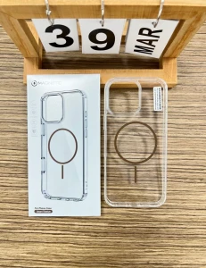 Сlear акриловый чехол magsafe iphone 17 коричневый чехол