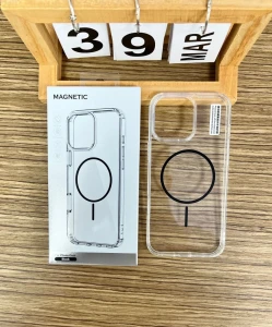 Сlear акриловый чехол magsafe iphone 17 pro max черный чехол