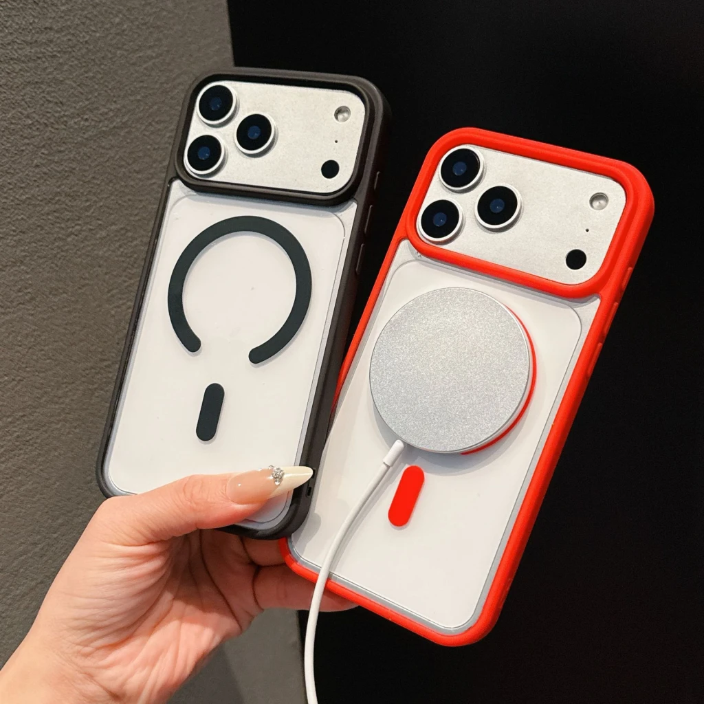 Acrylic чехол с magsafe (big hole) iphone 17 серый чехол 4