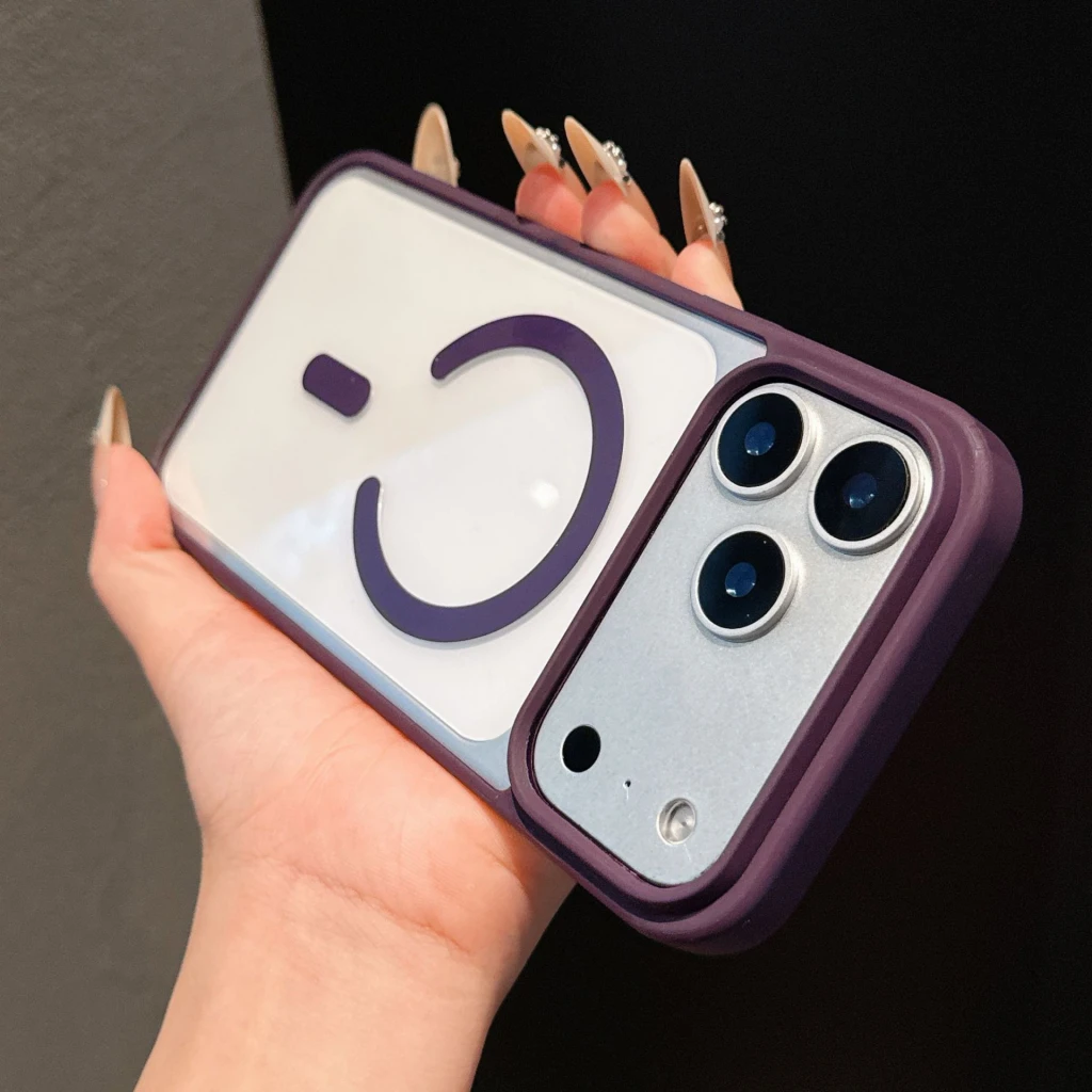 Acrylic чехол с magsafe (big hole) iphone 17 серый чехол 3