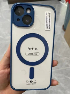 Acrylic чехол с magsafe (big hole) iphone 17 pro max темно-синий чехол
