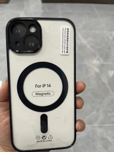 Acrylic чехол с magsafe (pricise hole) iphone 15 plus - серый чехол