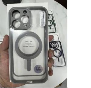 Acrylic чехол с magsafe (pricise hole) iphone 15 pro - серый чехол