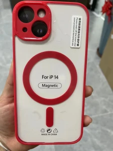 Acrylic чехол с magsafe (pricise hole) iphone 15 pro - красный чехол