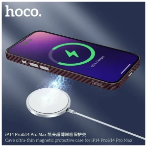 Hoco cave ultra-thin magnetic husă de protecție pentru iphone 14 pro max negru husa Thumbnail 5