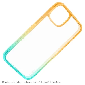 Hoco crystal color skin feel husă pentru iphone 14 plus portocaliu verde husa