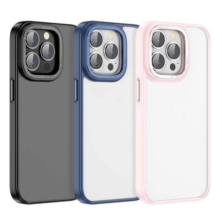 Hoco golden shield frosted husă de protecție pentru iphone 14 pro albastru husa 2