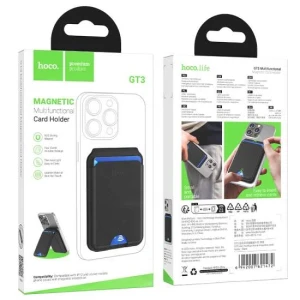 Hoco gt3 idol multifunctional magnetic card holder черный чехол Thumbnail 4