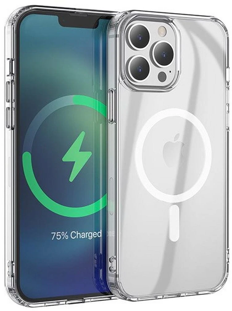 Hoco magnetic seria airbag anti-fall de protecție shell pentru iphone 14 plus transparent husa 2