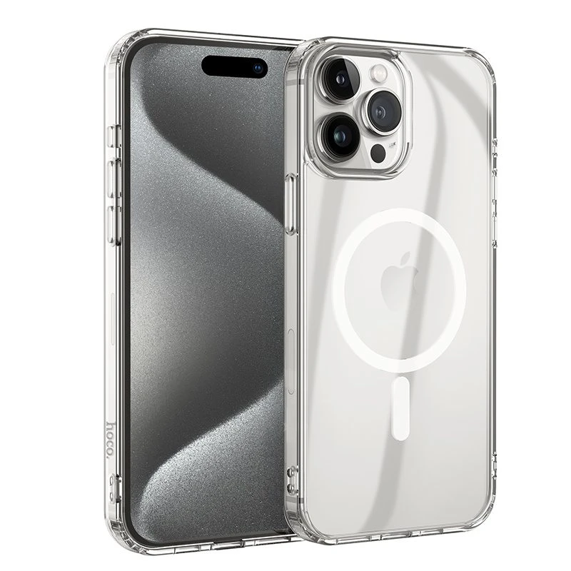 Hoco magnetic серия airbag anti-fall защитный shell для iphone 14 plus прозрачный чехол 2