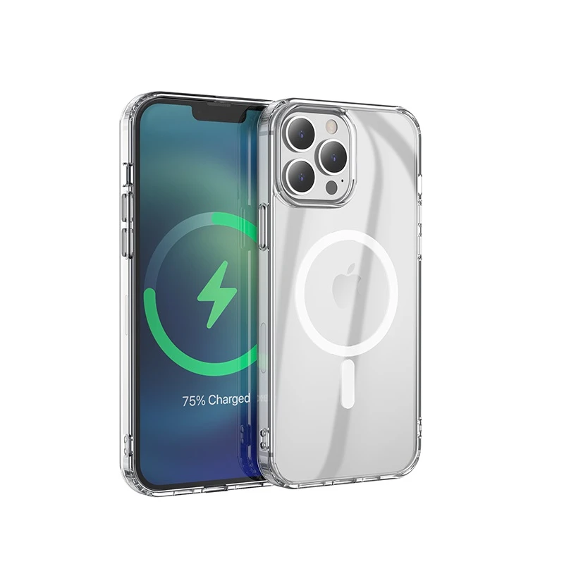 Hoco magnetic seria airbag anti-fall de protecție shell pentru iphone 17 pro transparent husa 2