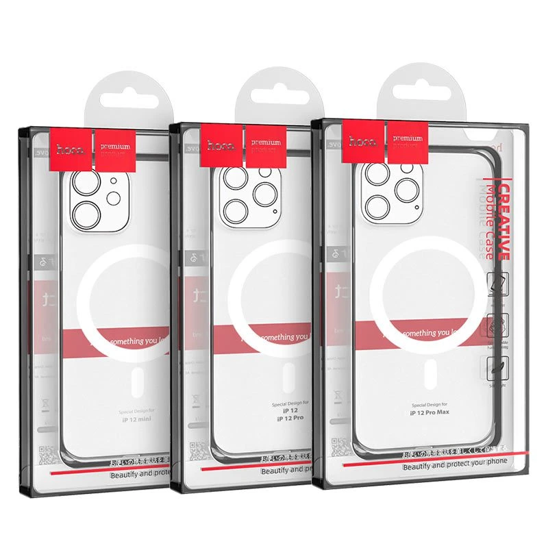 Hoco transparent tpu magnetic husă de protecție pentru iphone12 mini husa 3