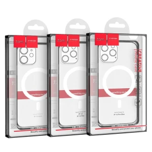 Hoco transparent tpu magnetic husă de protecție pentru iphone12 mini husa Thumbnail 3