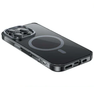 Hoco vip magnetic защитный чехол iphone 16(as11) прозрачный черный чехол