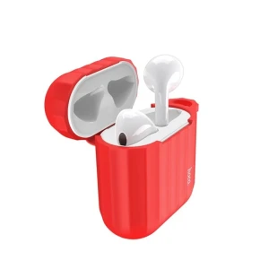 Hoco wb10 airpods1/2 силиконовый чехол красный чехол