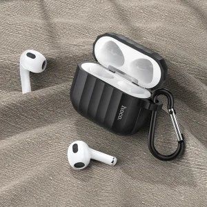 Hoco wb22 airpods 3 glory серия silicone защитный чехол черный чехол