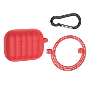 Hoco wb22 airpods 3 glory серия silicone защитный чехол красный чехол