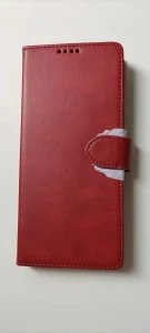 Кожаный чехол с язычком redmi 12 - красный чехол