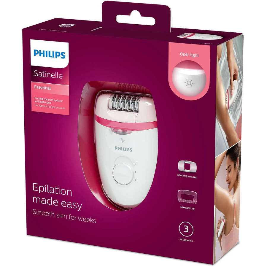 Epilator philips bre255/00, alb/roz 7