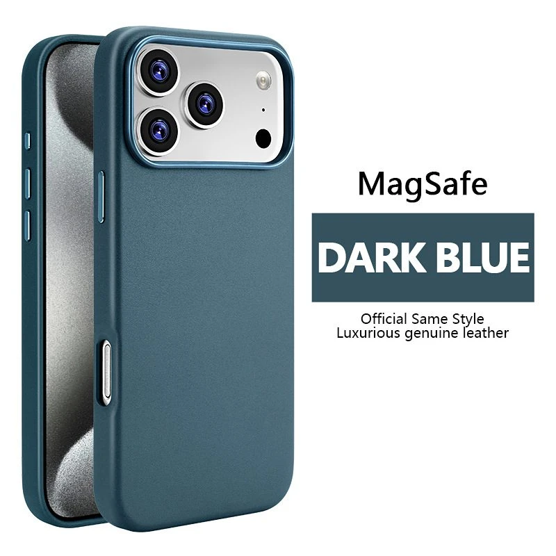 Leather magnetic husă without ic notification iphone 17 air dark cherry husa 3
