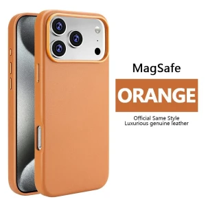 Leather magnetic husă without ic notification iphone 17 air dark cherry husa Thumbnail 2