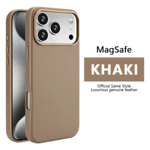 Leather magnetic husă without ic notification iphone 17 air dark cherry husa Thumbnail 6