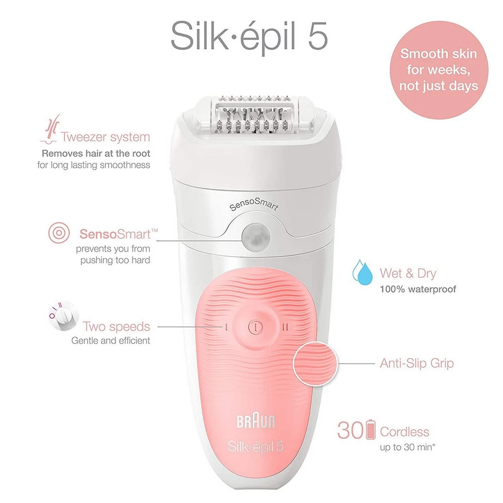 Epilator braun ses5620, alb/roz 7