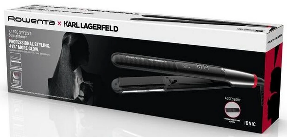 Placă de îndreptat părul rowenta karl lagerfeld k/pro stylist sf466lf0, negru 2