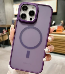 Чехол magsafe skin feeling iphone 13 pro - dark фиолетовый чехол