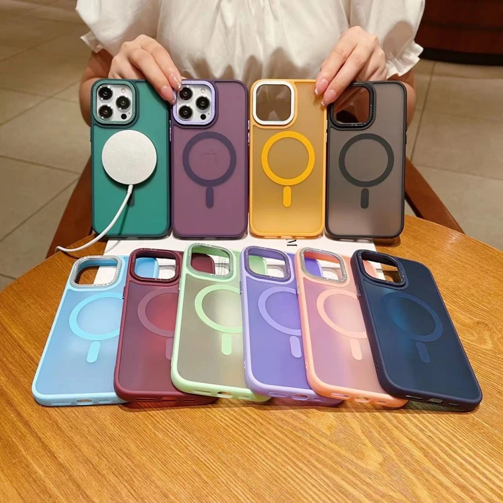 Husă magsafe skin feeling iphone 15 - wine husa 4