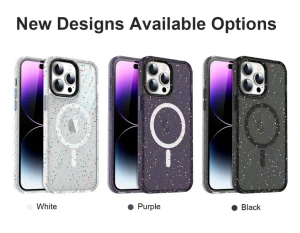 Snowflake magnetic чехол iphone 14 pro - черный чехол Thumbnail 2