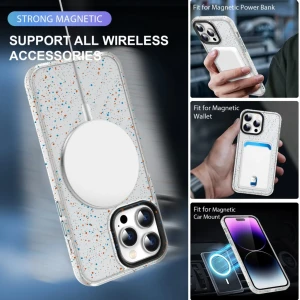 Snowflake magnetic чехол iphone 14 pro - черный чехол Thumbnail 4